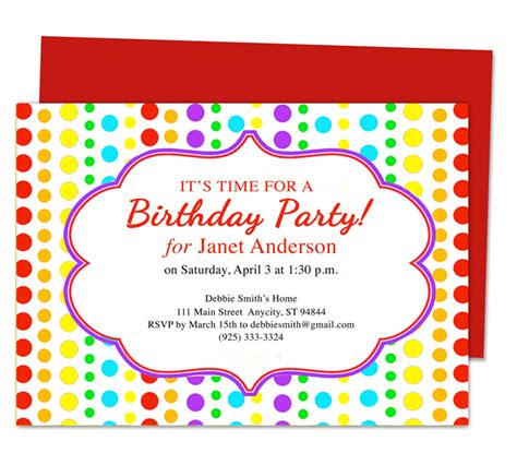 Letter to invite for birthday party. Birthday Invite Template | e-commercewordpress