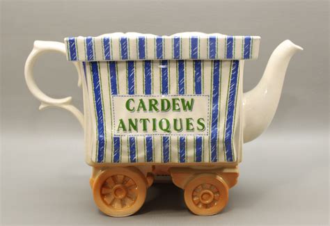 Vintage Signed Paul Cardew Antiques Teapot England Woodmanton Tea Co