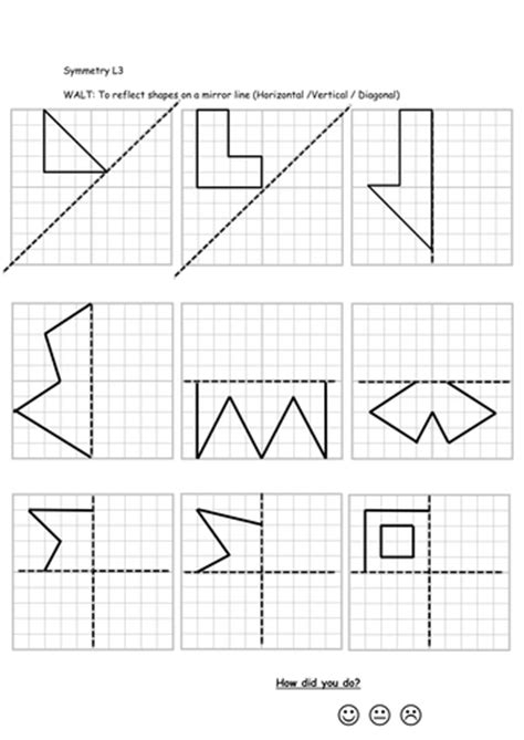 Reflective Symmetry Worksheets Teaching Resources