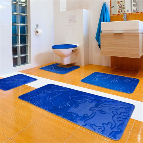 Bathroom rugs and mats sets. 5 Piece Bathroom Rugs Set - Soft Non Slip Memory Foam ...