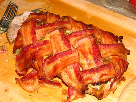 Wrap and rest the tenderloin. Bacon Wrapped Adobo Pork Loin Roast