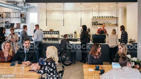 Busy Coffee Shop Cafe Stock Photo Download Image Now Employee Cafe
