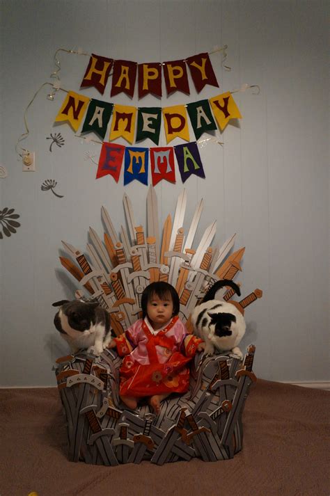 For stark fans, you'll get a white and black chair with the wolf sigil front and center. 'Game Of Thrones' Fan Goes All Out For 1-Year-Old Daughter ...