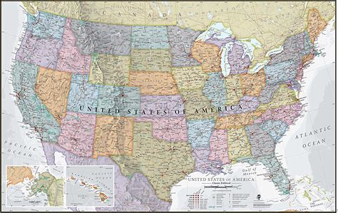 Large Laminated Us Map Oconto County Plat Map