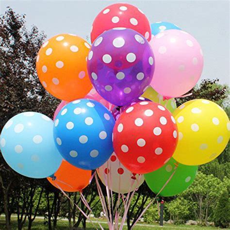 Party Bazaar Multi Color Polka Dot Balloon 50 Pcs For Birthdayparty