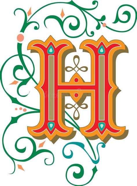 Ornamento Hermoso Letra H Imagenes De Archivo Imagen 38519264