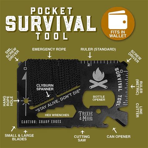 Micro Tool Survival Card Red Hill Cutlery