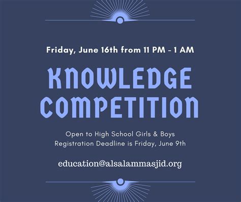 In addition to the wide islamic knowledge your kid will learn, our tutors will also teach your kid the islamic manners and ethics and how to apply them in their lives and thus making valuable contributions to the society they live in. Islamic Knowledge Competition - Its a Quiz Bowl! - Masjid ...