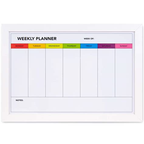 Buy Weekly Dry Erase Board For Wall 17in X 12in Weekly Whiteboard