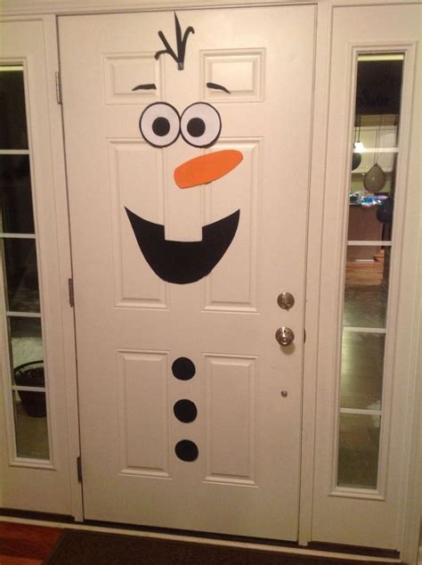 Frozen Olaf Front Door Decoration Christmas Decor Pinterest Doors