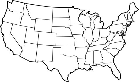 Us Map Blank Template