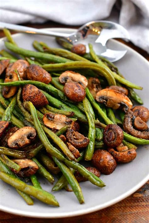 Roasted Green Beans And Mushrooms Easy And Healthy Vegetable Side