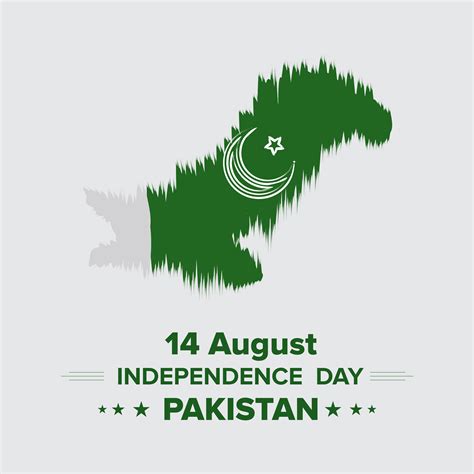 Happy Independence Day 14 August Pakistan Greeting Card 324923 Vector