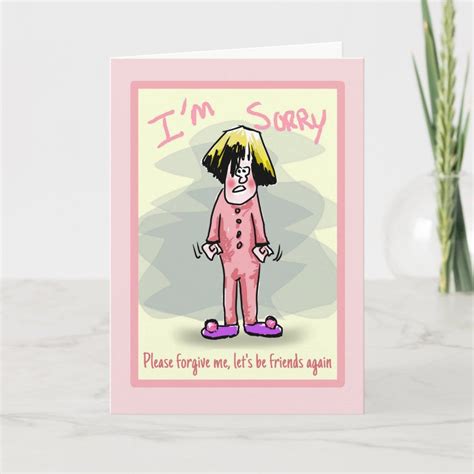 Im Sorry Please Forgive Me Lets Be Friends Greeting Card Size