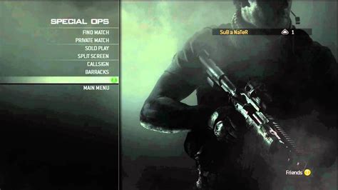 Call Of Duty Modern Warfare 3 Official Intro Layout Menu Spec Ops