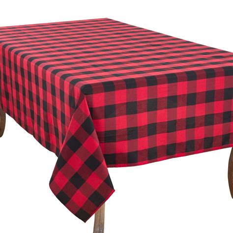 Buffalo Plaid Check Classic Cotton Tablecloth Red 70x120 Tablecloth