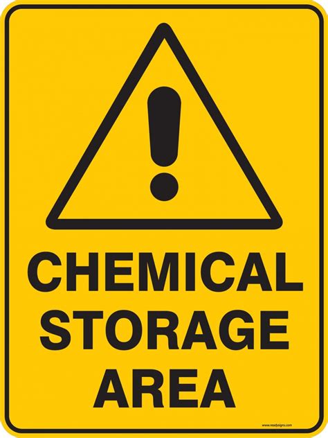 Warning Sign Chemical Storage Area Property Signs