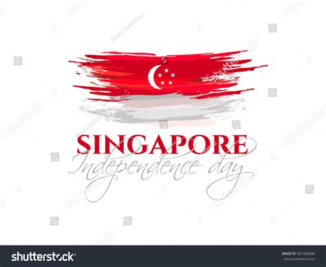 But take a minute or two to think on why we celebrate as well. Vector Illustration August 9th Singapores Independence ...