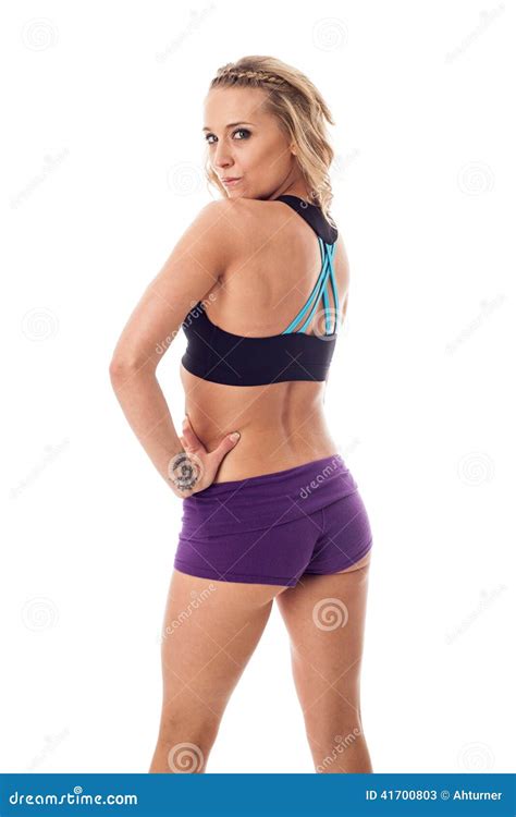 Fitness Woman Stock Image Image Of Backside Adult Female 41700803