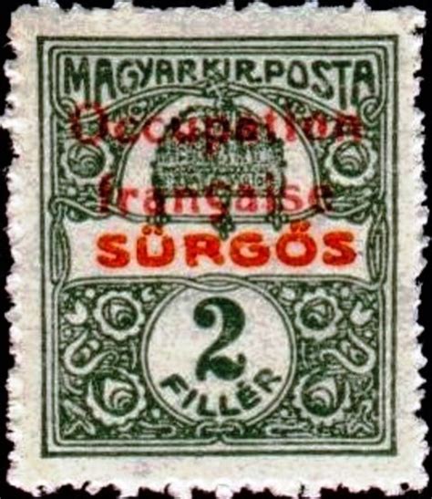 French Occupation Of Hungary Arad 1919 Express Letter Stamp Of