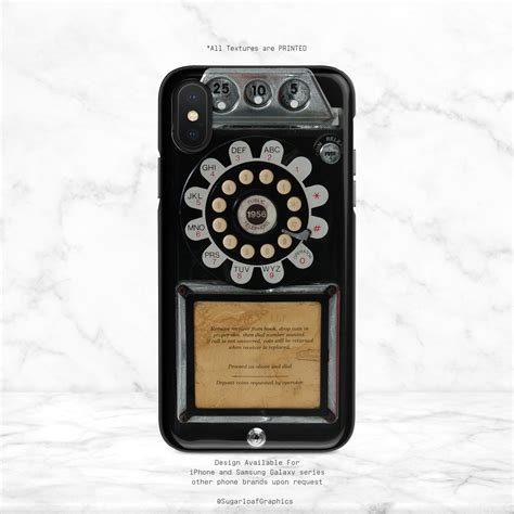 Retro Payphone Rotary Dial Phone Case 1950s Black Iphone Case Etsy