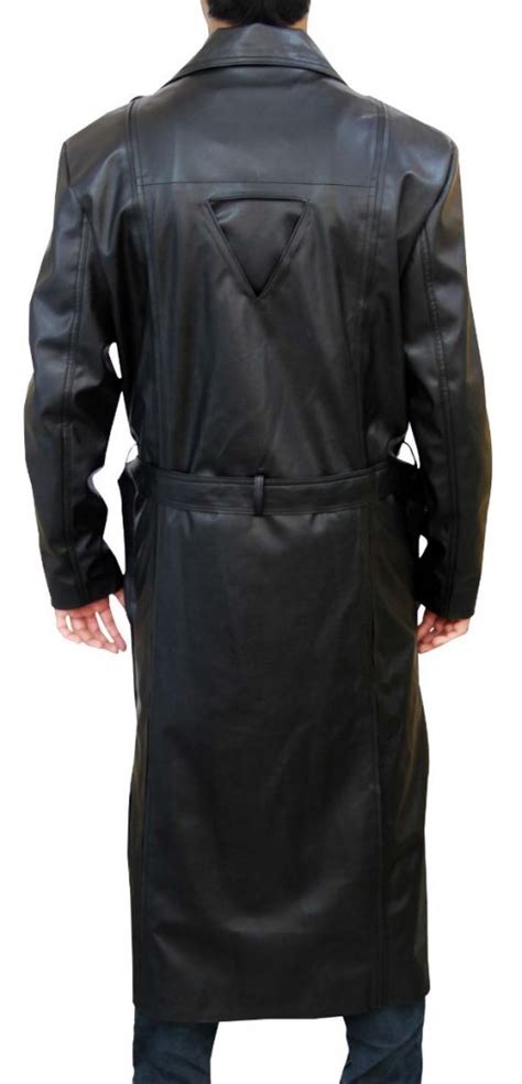 Wesley Snipes Blade Trench Leather Coat J4jacket