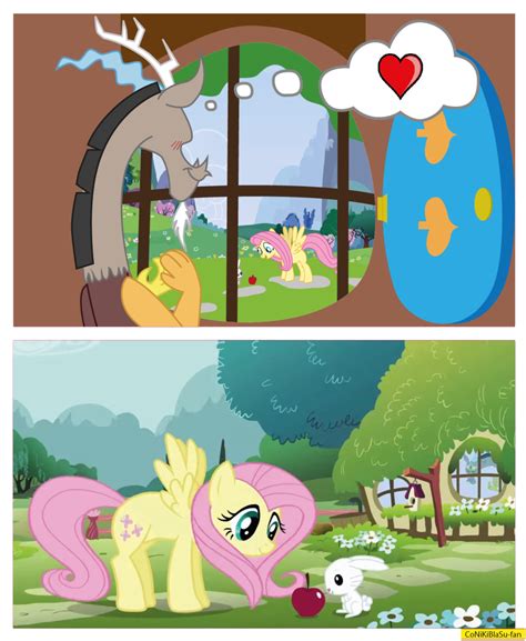 Fluttershy And Discord Intro By Conikiblasu On