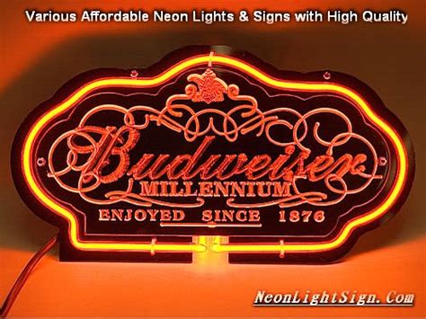 Budweiser Millennium 3d Beer Neon Light Sign Beer Bar
