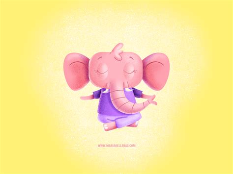 Yoga Elephant By Maria Keller On Dribbble
