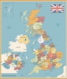 ⊛ Mapa del Reino Unido 🥇· Político & Físico Imprimir | Colorear | 2022