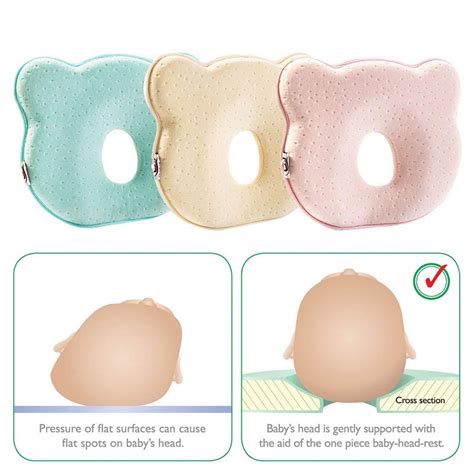 Baby Pillow Soft Infant Head Orthopedic Shaping Pillow Memory Foam