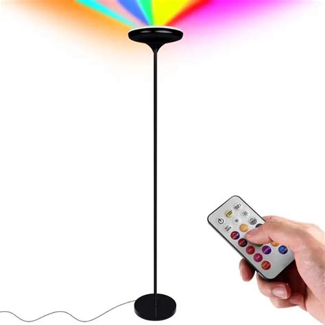 Led Floor Lamp Dimmable Color Changing Remote Control Adjustable