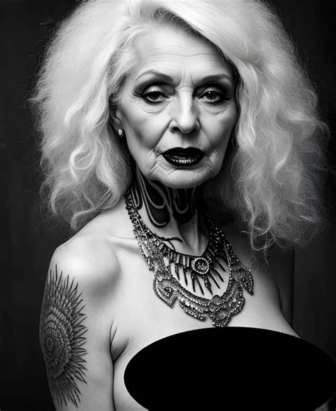 Erotic Goth Granny Photography Captivating Illustrations Of Mature