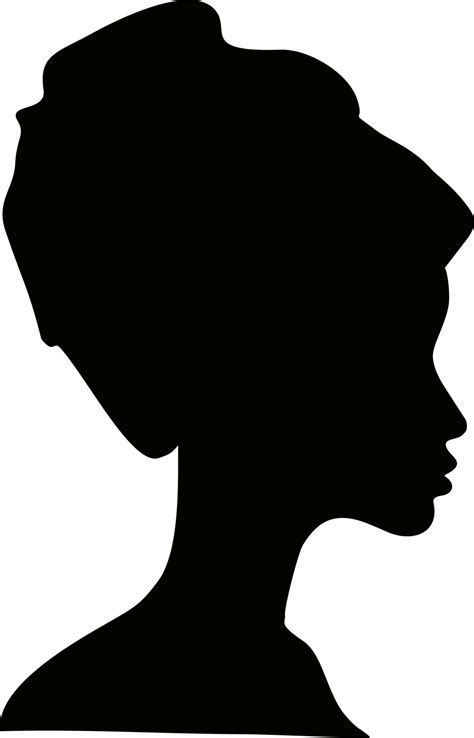 African Woman Face Silhouette Elegant Beautiful African American Woman