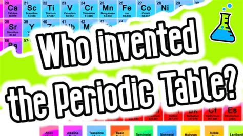 Who Invented The Periodic Table History Science And More Youtube