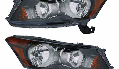 2009 Honda Accord Headlight Assembly Pair Pair of Headlight Assemblies