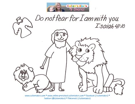 Daniel And Lions Den Coloring Page Preschool Coloring Pages