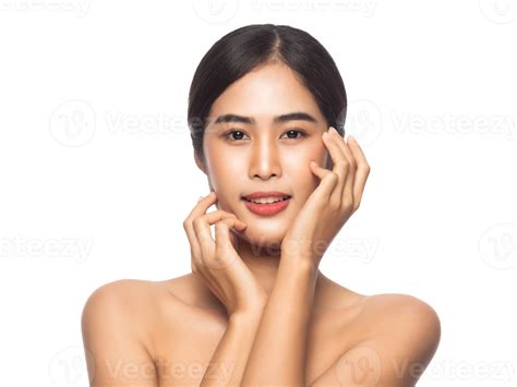 Beautiful Young Asian Woman With Clean Fresh Skin Beauty Concept Png