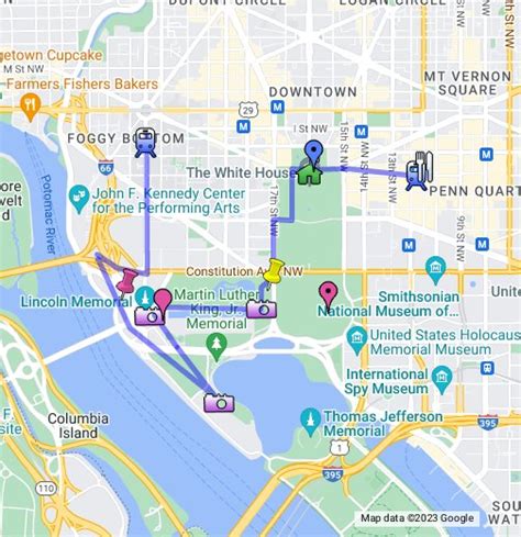 Map Of Downtown Washington Dc Verjaardag Vrouw 2020