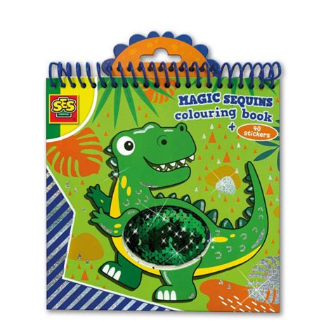 SES Magiška spalvinimo knygelė su blizgučiais Dinozaurai žema kaina