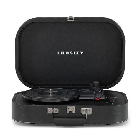 Crosley Discovery Turntable In Black Cr8009b Bk The Home Depot