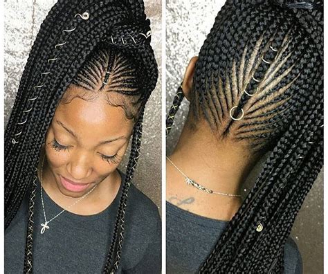 Pull the braids around the edges to make them visually larger and thicker. Braidss #africanamericanbraids | Cool braid hairstyles ...