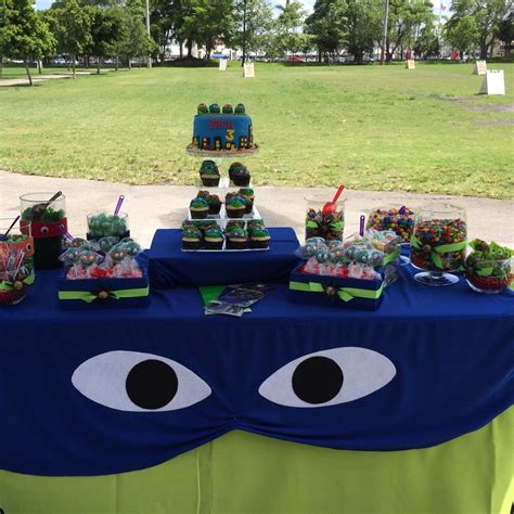 Candy Table Ninja Turtles Birthday Party Tmnt Party Turtle Party