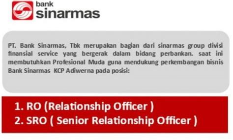 We did not find results for: Lowongan kerja PT Bank Sinarmas, Tbk Tegal