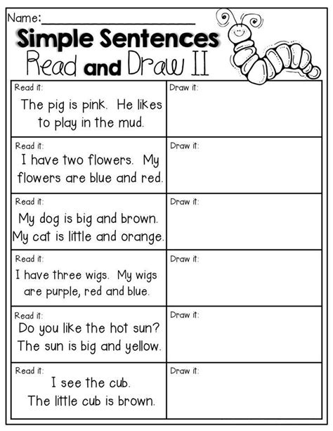 Grade 1 Worksheets English Try This Sheet