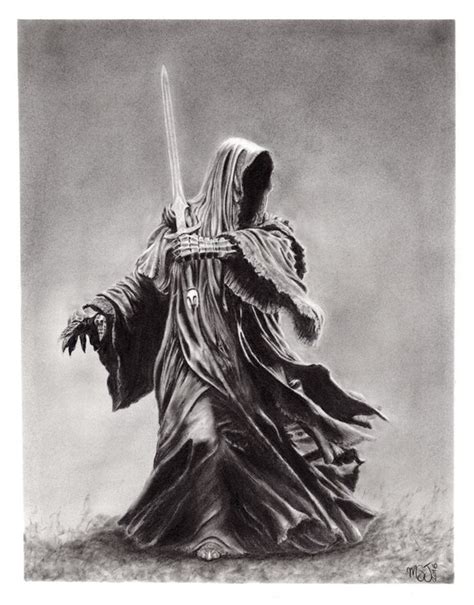 Nazgul Signed 8x10 Art Print Of Pencil Drawing By 70ms