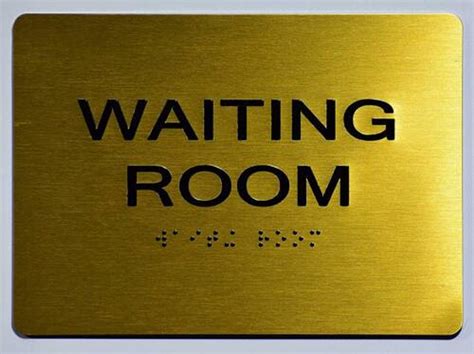 Waiting Room Sign Tactile Signs