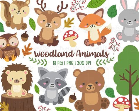 Baby Forest Animal Clipart 20 Free Cliparts F5c