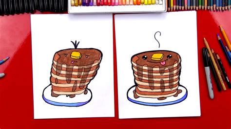 Art For Kids Hub — How To Draw Funny Pancakes Bit