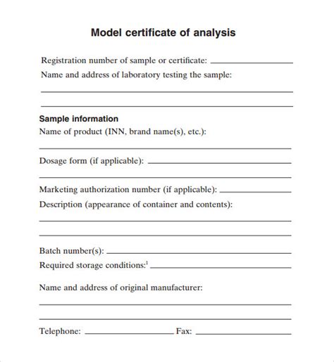Flowchart Certificate Of Analysis